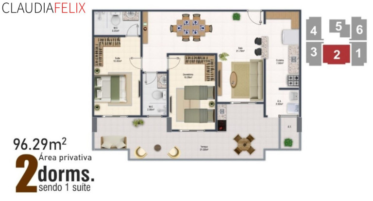 Imóvel com 2 Quartos à Venda, 96 m² em Ocian - Praia Grande