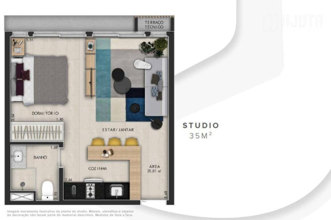 Imagem Apartamento com 1 Quarto à Venda, 35 m² em Platz - São José Do Rio Preto Imagem Apartamento com 1 Quarto à Venda, 35 m² em Platz - São José Do Rio Preto