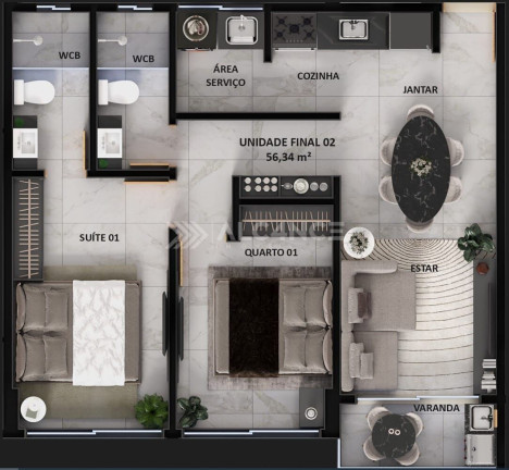 Imagem Flat com 1 Quarto à Venda, 29 m² em Intermares - Cabedelo