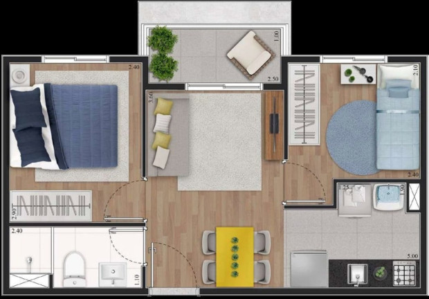 Imagem Imóvel com 2 Quartos à Venda, 49 m² em Vila Santa Catarina - São Paulo Imagem Imóvel com 2 Quartos à Venda, 49 m² em Vila Santa Catarina - São Paulo