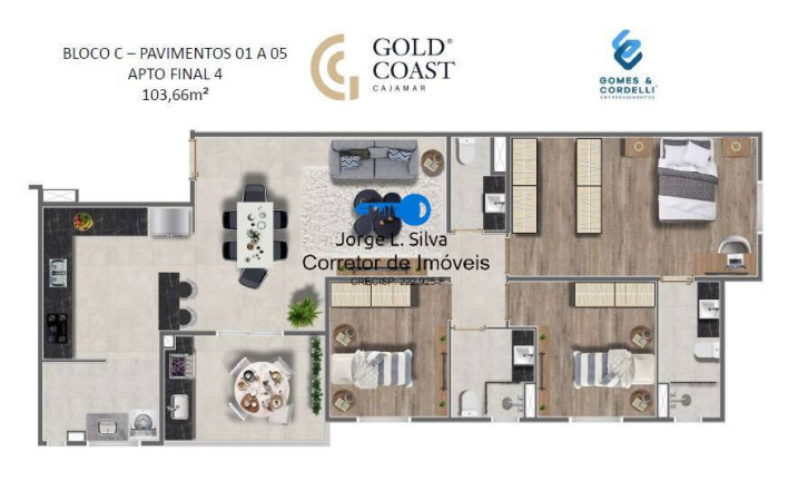 Imagem Apartamento com 3 Quartos à Venda, 123 m² em Portais (polvilho) - Cajamar
