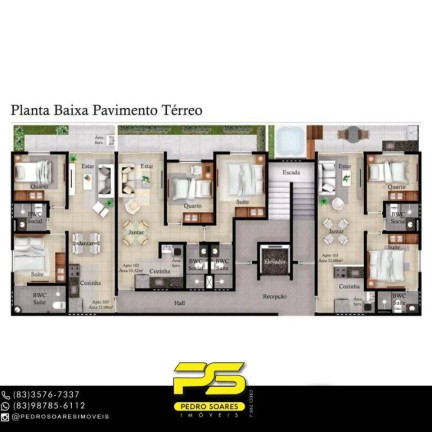 Imagem Apartamento com 2 Quartos à Venda, 68 m² em Jardim Cidade Universitária - João Pessoa Imagem Apartamento com 2 Quartos à Venda, 68 m² em Jardim Cidade Universitária - João Pessoa