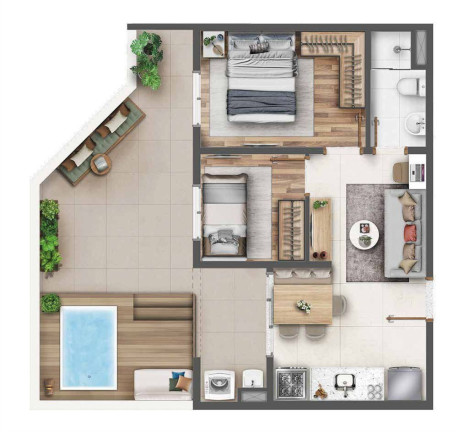 Imagem Apartamento com 2 Quartos à Venda, 78 m² em Vila Carmosina - São Paulo