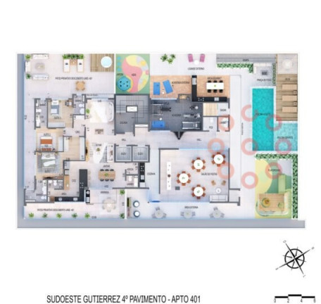 Imagem Apartamento com 4 Quartos à Venda, 99 m² em Gutierrez - Belo Horizonte