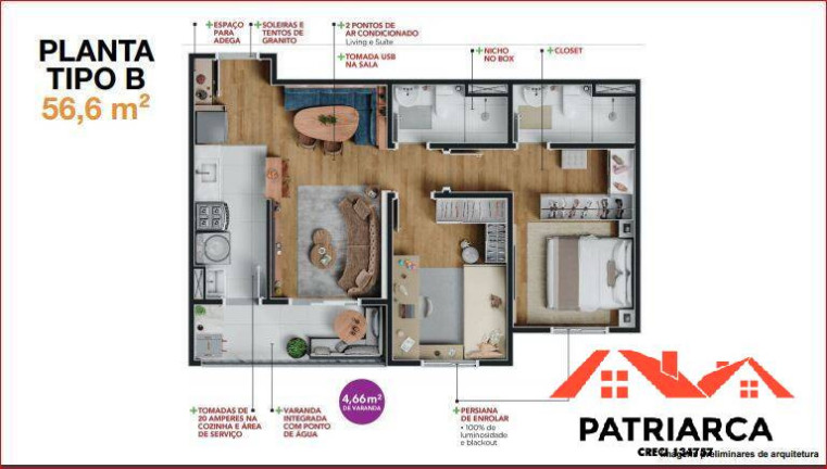 Imagem Apartamento com 2 Quartos à Venda, 50 m² em São Bernardo - Campinas Imagem Apartamento com 2 Quartos à Venda, 50 m² em São Bernardo - Campinas
