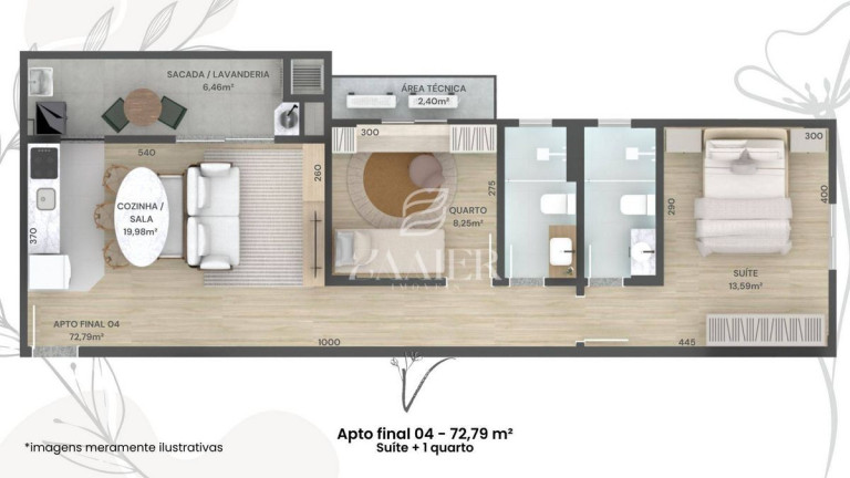 Apartamento com 2 Quartos à Venda, 73 m² em Saguaçu - Joinville