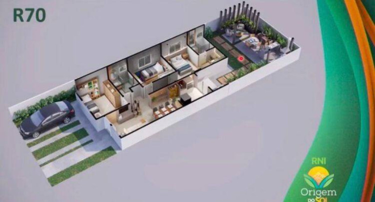 Imagem Casa com 3 Quartos à Venda, 79 m² em Chapéu Do Sol - Várzea Grande