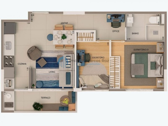 Imagem Apartamento com 2 Quartos à Venda, 45 m² em Bethaville I - Barueri