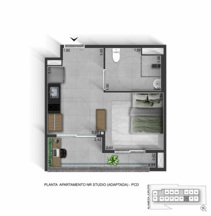 Imagem Apartamento com 1 Quarto à Venda, 29 m² em Moema - São Paulo