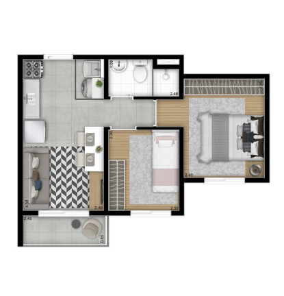 Imagem Imóvel com 1 Quarto à Venda, 24 m² em Mooca - São Paulo