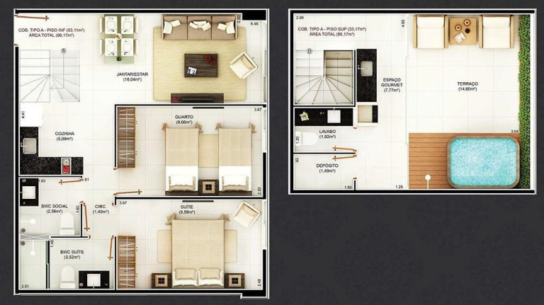 Imagem Apartamento com 2 Quartos para Alugar, 120 m² em Tambaú - João Pessoa