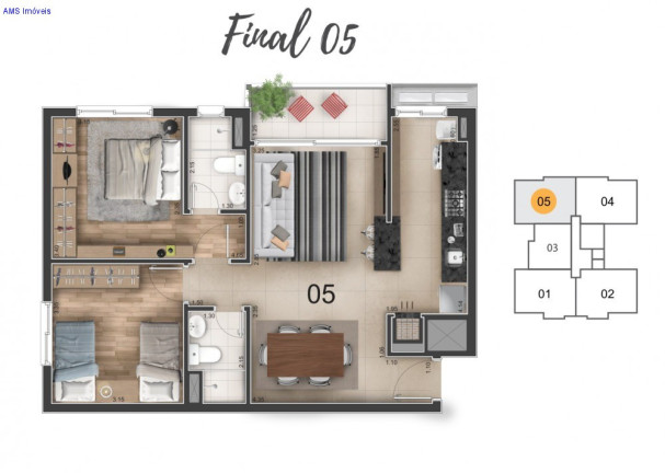 Imagem Apartamento com 2 Quartos à Venda, 77 m² em Centro - Canoas