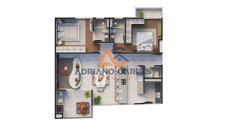 Imagem Imóvel com 2 Quartos à Venda, 93 m² em Centro - Penha Imagem Imóvel com 2 Quartos à Venda, 93 m² em Centro - Penha
