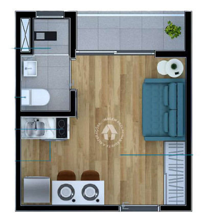Imagem Apartamento com 1 Quarto à Venda, 27 m² em Vila Ema - São Paulo