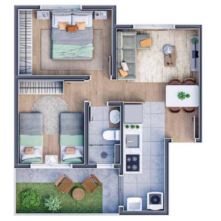 Imagem Apartamento com 2 Quartos à Venda, 42 m² em Vila Grécia - Almirante Tamandare Imagem Apartamento com 2 Quartos à Venda, 42 m² em Vila Grécia - Almirante Tamandare