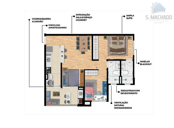 Imagem Apartamento com 2 Quartos à Venda, 65 m² em Vila Curuça - Santo André Imagem Apartamento com 2 Quartos à Venda, 65 m² em Vila Curuça - Santo André