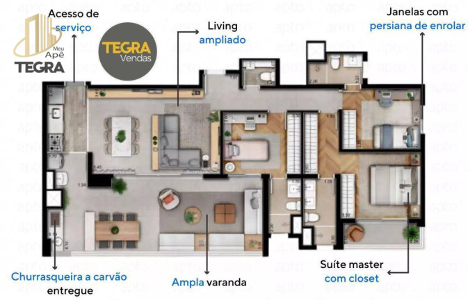 Imagem Apartamento com 3 Quartos à Venda, 127 m² em Vila Anastácio - São Paulo Imagem Apartamento com 3 Quartos à Venda, 127 m² em Vila Anastácio - São Paulo