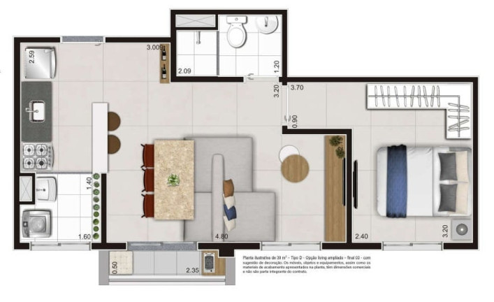 Imagem Apartamento com 1 Quarto à Venda, 25 m² em Centro - São Paulo
