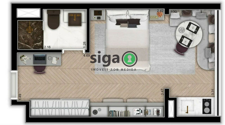 Imagem Apartamento com 1 Quarto à Venda, 24 m² em Alto Da Boa Vista - São Paulo Imagem Apartamento com 1 Quarto à Venda, 24 m² em Alto Da Boa Vista - São Paulo
