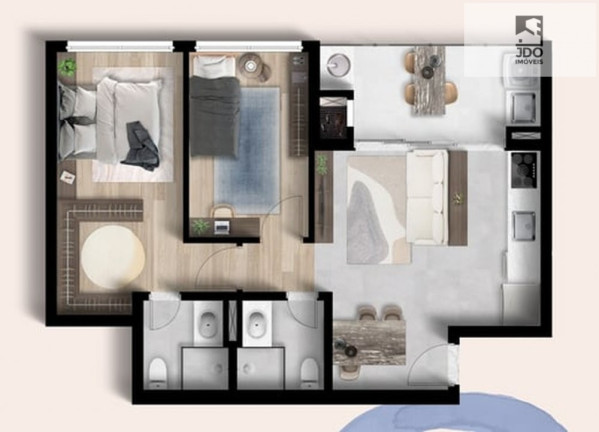 Imagem Apartamento com 2 Quartos à Venda, 55 m² em Juvevê - Curitiba