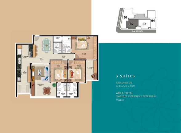 Imagem Apartamento com 3 Quartos à Venda, 133 m² Imagem Apartamento com 3 Quartos à Venda, 133 m²