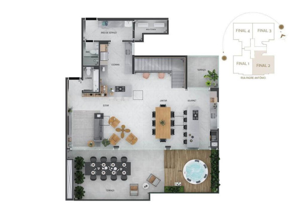 Imagem Apartamento com 3 Quartos à Venda, 175 m² em Centro - Curitiba Imagem Apartamento com 3 Quartos à Venda, 175 m² em Centro - Curitiba