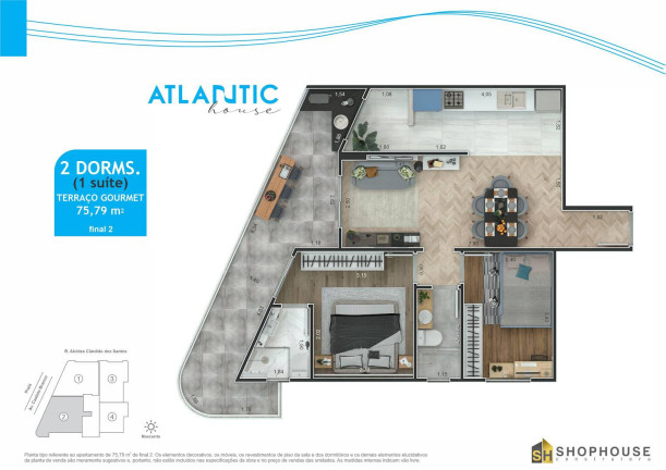 Imagem Apartamento com 2 Quartos à Venda, 75 m² em Maracanã - Praia Grande