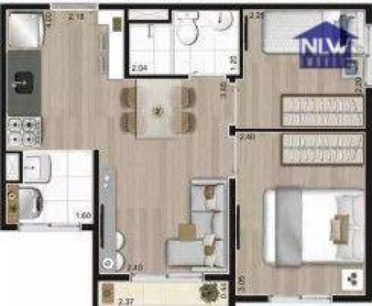 Apartamento com 2 Quartos à Venda, 37 m² em água Branca - São Paulo