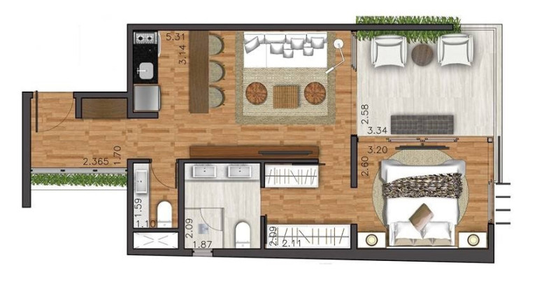 Imagem Cobertura com 2 Quartos à Venda, 126 m² em Moema - São Paulo