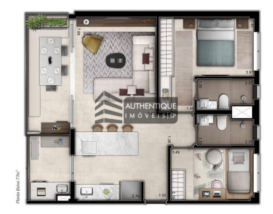 Imagem Apartamento com 2 Quartos à Venda, 77 m² em Ibirapuera - São Paulo Imagem Apartamento com 2 Quartos à Venda, 77 m² em Ibirapuera - São Paulo