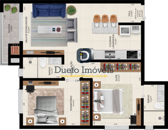 Apartamento com 2 Quartos à Venda, 76 m² em Centro - Santa Maria