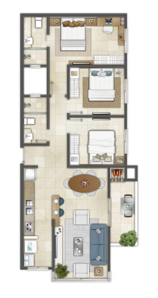 Imagem Apartamento com 1 Quarto à Venda, 49 m² em Centro - Torres