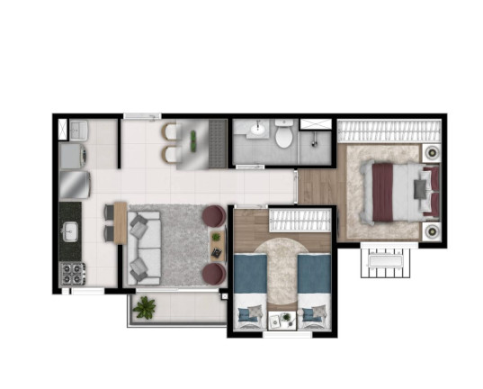 Imagem Apartamento com 2 Quartos à Venda, 42 m² em Setor Sudoeste - Goiânia Imagem Apartamento com 2 Quartos à Venda, 42 m² em Setor Sudoeste - Goiânia