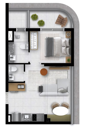Imagem Apartamento com 1 Quarto à Venda, 42 m² em Pinheiros - São Paulo
