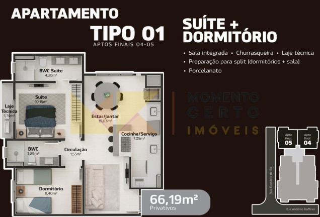 Imagem Apartamento com 2 Quartos à Venda, 66 m² em água Verde - Blumenau Imagem Apartamento com 2 Quartos à Venda, 66 m² em água Verde - Blumenau