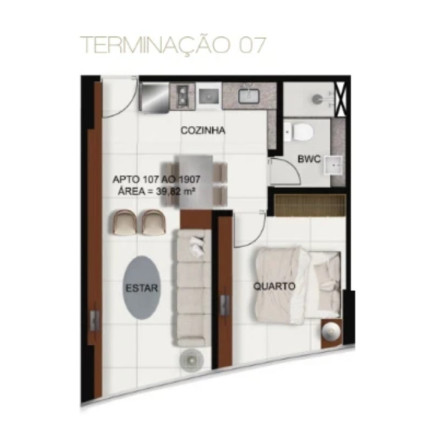 Imagem Apartamento com 1 Quarto à Venda, 35 m² em São José - Recife