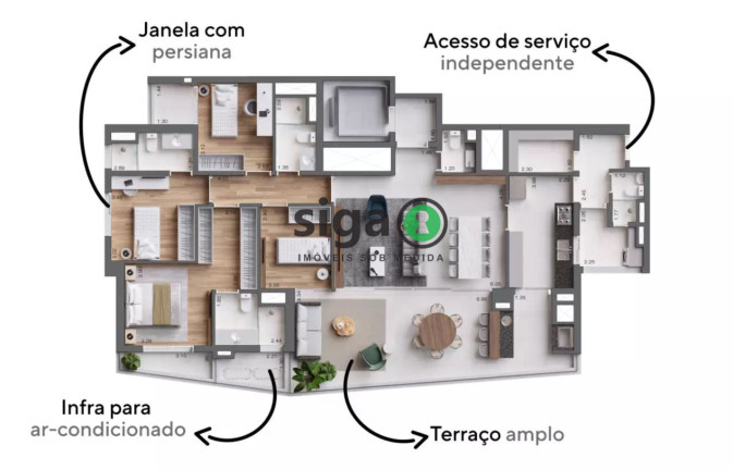 Imagem Apartamento com 4 Quartos à Venda, 168 m² em Jardim Das Acácias - São Paulo