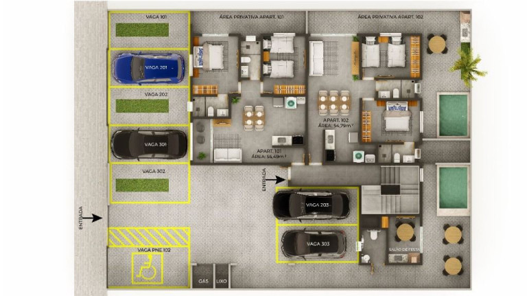 Imagem Apartamento com 2 Quartos à Venda, 55 m² em Bessa - João Pessoa