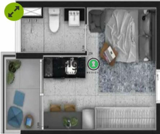Imagem Apartamento com 1 Quarto à Venda, 21 m² em Moema - São Paulo