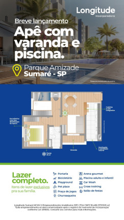 Imóvel com 2 Quartos à Venda, 50 m² em Parque Da Amizade - Sumare