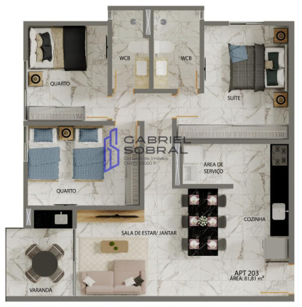 Imagem Apartamento com 3 Quartos à Venda, 81 m² em Jardim Oceania - João Pessoa Imagem Apartamento com 3 Quartos à Venda, 81 m² em Jardim Oceania - João Pessoa