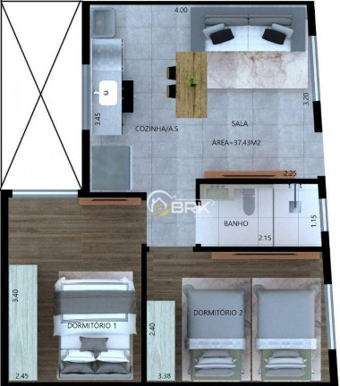 Imagem Apartamento com 2 Quartos à Venda, 37 m² em Vila Guilhermina - São Paulo