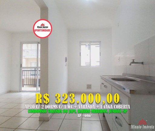 Imagem Apartamento com 2 Quartos à Venda, 60 m² em Medeiros - Jundiaí