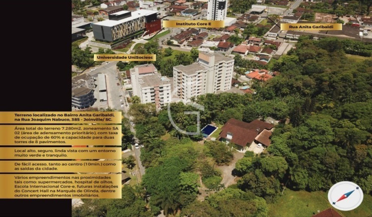 Imagem Terreno à Venda, 7.280 m² em Anita Garibaldi - Joinville Imagem Terreno à Venda, 7.280 m² em Anita Garibaldi - Joinville