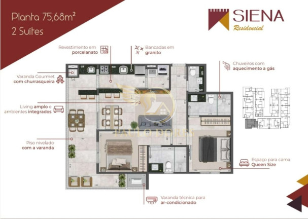 Imagem Apartamento com 2 Quartos à Venda, 76 m² em Itaguá - Ubatuba
