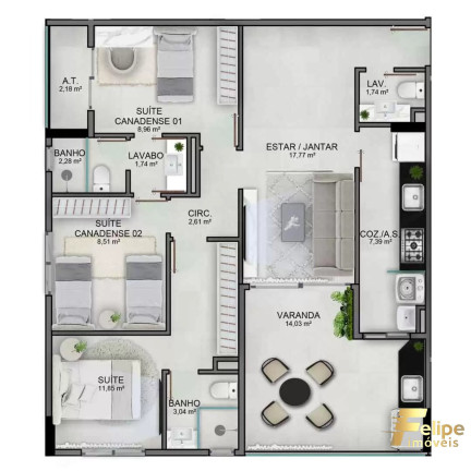 Imagem Imóvel com 3 Quartos à Venda, 86 m² em Jardim Camburi - Vitória Imagem Imóvel com 3 Quartos à Venda, 86 m² em Jardim Camburi - Vitória