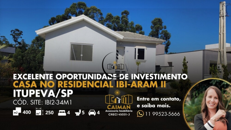 Casa de Condomínio com 4 Quartos à Venda, 250 m² em Residencial Ibi-aram Ii - Itupeva