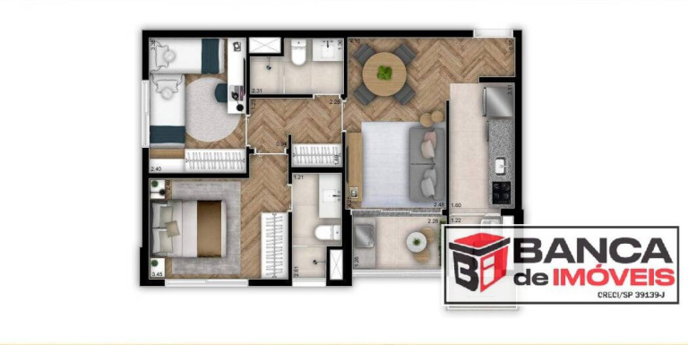 Imagem Apartamento com 2 Quartos à Venda, 59 m² em Bela Vista - Osasco