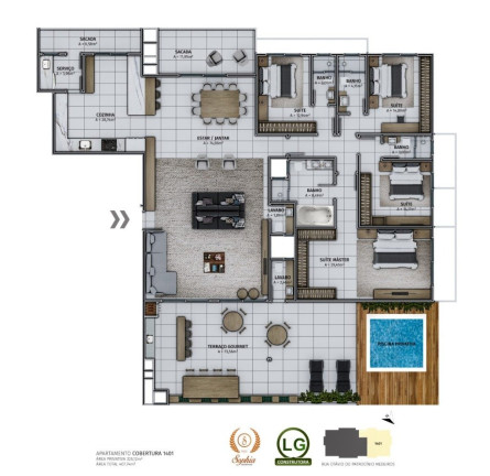 Imagem Cobertura com 4 Quartos à Venda, 462 m² em Floresta - São Jose Imagem Cobertura com 4 Quartos à Venda, 462 m² em Floresta - São Jose