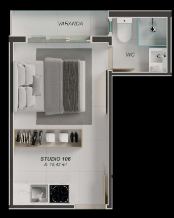 Imagem Imóvel com 1 Quarto à Venda, 20 m² em Aeroclube - João Pessoa